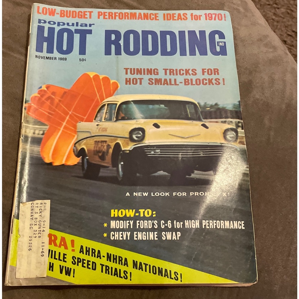 Vintage Popular Hot Rodding 1969 Magazine Fair Condition